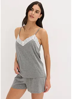 Pyjamas med shorts och spets, bonprix