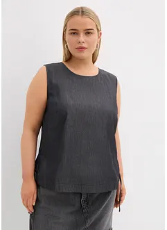 Bluslinne i denim av ekologisk bomull, bonprix