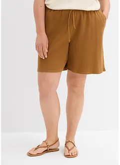 Shorts av ren bomull med struktur, bonprix