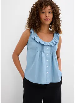 Bluslinne i denim av ekologisk bomull, bonprix