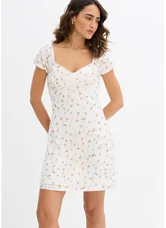Spetsklänning med blommönster, bonprix