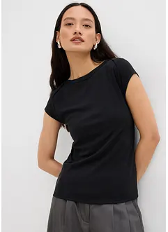 Ribbad topp av mjuk modalmix, bonprix