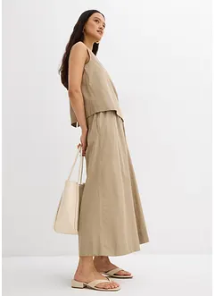 Vid culottebyxa av ren bomull, bonprix