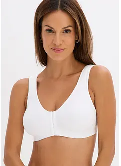 BH med framknäppning utan bygel (2-pack), ekologisk bomull, bonprix