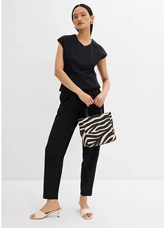 Ankellång byxa av piké, bonprix