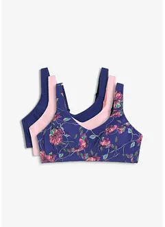 BH utan bygel med ekologisk bomull (3-pack), bonprix
