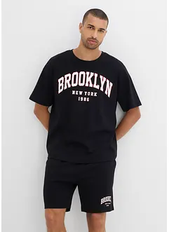 T-shirt och shorts i tjockt material av ekologisk bomull (2 delar), bonprix