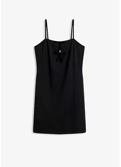 Miniklänning med detalj i skinnimitation, bonprix