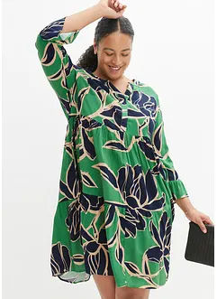 Vådskuren klänning i viskos, bonprix