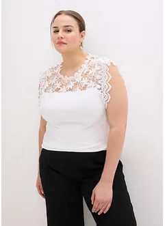 Topp med spetsinfällning, bonprix
