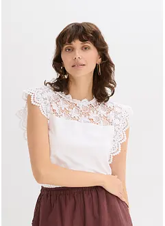 Topp med spetsinfällning, bonprix