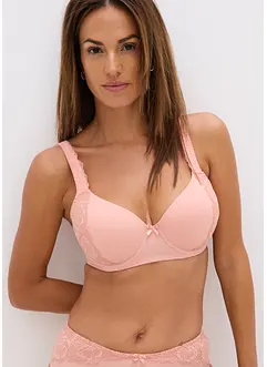 BH med formpressade kupor och vadderade axelband, bonprix