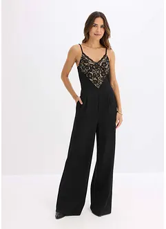 Jerseyjumpsuit med spets, bonprix
