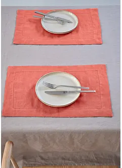 Bordstablett i linne (2-pack), bonprix