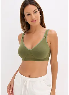 T-shirtbehå utan bygel med bomull (2-pack), bonprix