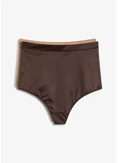 Shaping-stringtrosa i glänsande material med lätt formande effekt (2-pack), bonprix