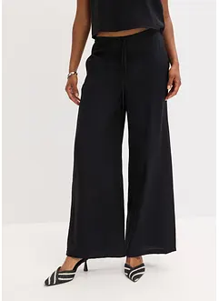 Palazzobyxa i viskosblandning med struktur, bonprix