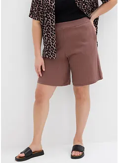 Dra på-shorts i finstickat material, bonprix
