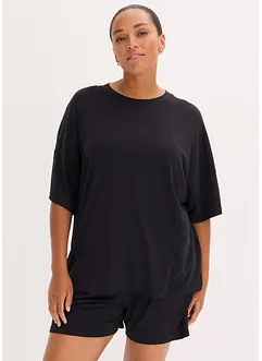 Oversizepyjamas med shorts av mjuk modal, bonprix