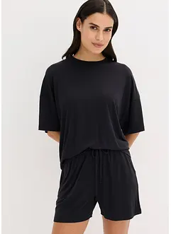 Oversizepyjamas med shorts av mjuk modal, bonprix