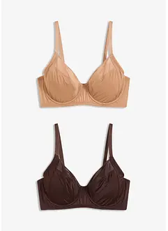 BH med bygel och glansiga effekter (2-pack), bonprix