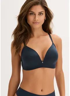 Formpressad BH i glansigt material, utan bygel, bonprix