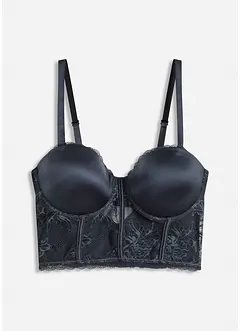 Balconette-BH med skir spets och glansiga effekter, bonprix