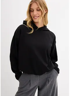 Hoodie av lätt glansig viskosmix, bonprix