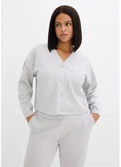Sweatjacka av lätt glansig viskosmix, bonprix