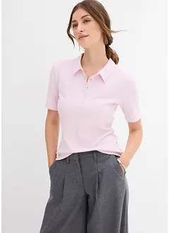 Ribbstickad pikétröja, bonprix
