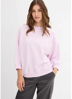 Sweatshirt i oversizemodell av ren bomull, bonprix
