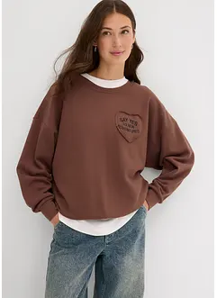 Oversizesweatshirt i mjuk bomullsmix, bonprix