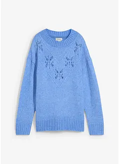 Grovstickad tröja i mjuk materialblandning, bonprix