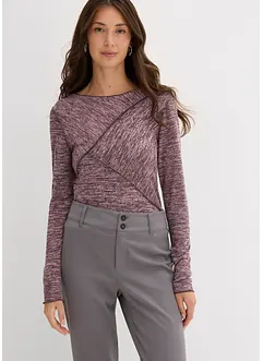 Långärmad topp av mjuk viskosmix, bonprix