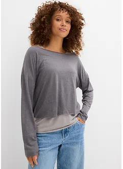 Linne och långärmad topp av jersey (2 delar), bonprix