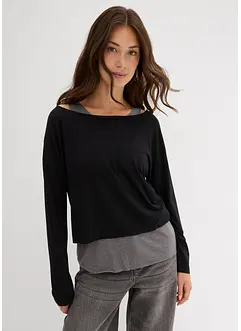 Linne och långärmad topp av jersey (2 delar), bonprix