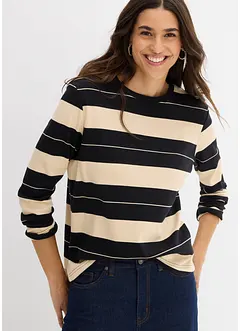 Långärmad topp av kraftig bomull, bonprix