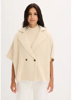 Stickad kofta av fjädergarn, bonprix