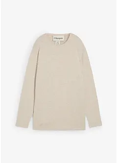 Lång sweatshirt med stickad look, bonprix