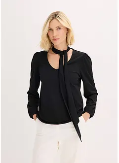 Blustopp med struktur och avtagbart knytband, bonprix