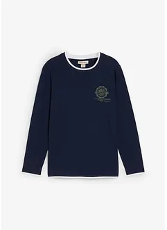 Långärmad T-shirt med 2-i-1-look, bonprix