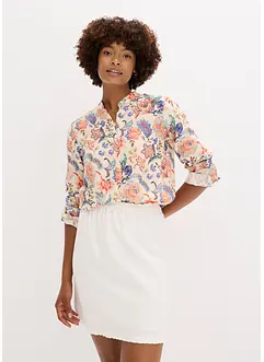 Blus med blommönster, bonprix