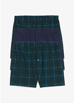 Ledigt skurna jerseyboxershorts i bomull (3-pack), bonprix