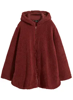 A-linjeformad teddyfleecejacka med slits i sidan, bonprix