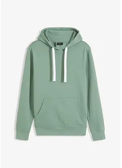 Sweatshirt med huva i ren bomull, bonprix