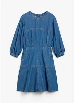 Jeansklänning, ballongärmar, bonprix