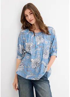Blus av fintrådig viskosmix, bonprix