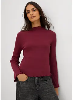 Ribbad topp i ren bomull, bonprix