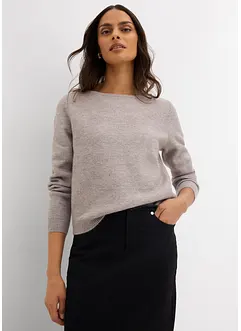 Stickad tröja med båtringning, bonprix