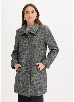 Avslappnad tunn kappa med yllelook, bonprix